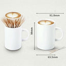 Toothpick Holder Box Coffee Cup Shaped Automatic Retractable Toothpick Disp