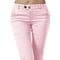Women Basic Solid Capri Leggings Soft Skinny Trousers Pencil Pants,Pink M G7L3