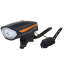 2x USB LED Bicycle Headlight Night Bell Horn Rechargeable Bike Bell Cycling