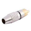 4 x RCA Male Plug Non Solder Audio Video Locking Adapter Connector Z5F5