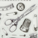 Novelty Sewing Tools Clear Stamps DIY Scrapbooking Card Making Photo Album ^3c