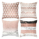 Geometric Cushion Covers Soft Plush Throw Pillow Covers 45Cm X 45Cm Set Of