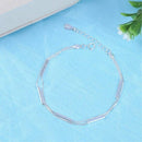 Square Bar 2 layer Hand Chain Bracelet & Bangle Fashion Jewelry For Women Lady