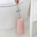 Toilet Brush Holder Set w/ Handle & Lid Bathroom Cleaner Holder Black