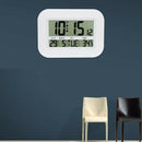 Digital Wall Clock Battery Operated Simple Large LCD Alarm Clock Temperatur G5N3