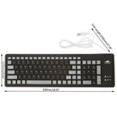 Foldable Keyboard Waterproof USB Wired Keyboard 103 Key Silicone Soft Keybo