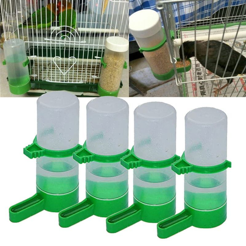 4Pcs Pet Bird Tube Feeder Drinker Aviary Budgie Cockatiel Lovebirds Waterer Best
