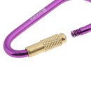 Camping Carabiner Hook Aluminum Alloy Karabiner Clip D-type Buckle purple