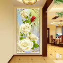 5D DIY diamond Painting Rose Flower Diamonds Wall Stickers Decor