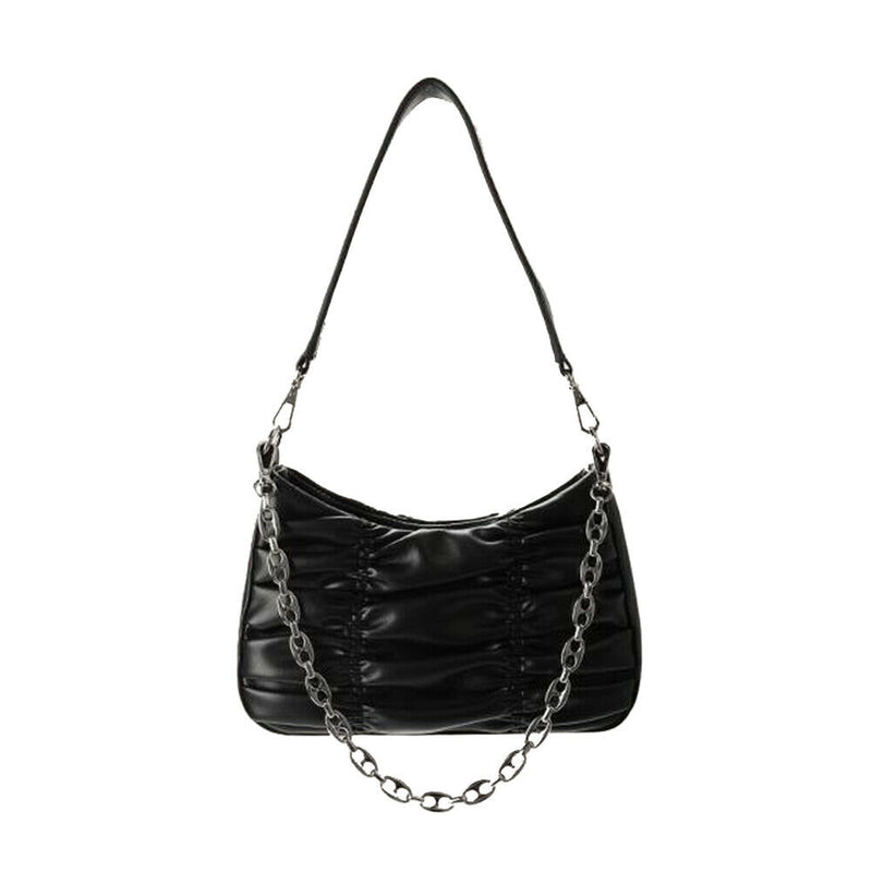 Fashion Chain Underarm Purse Female PU Pleated Shoulder Top-handle Bag Handbag