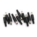 10x 2.1mm x 5.5mm Male DC Power Plug Socket Jack Connector Black Plastic Coverlj