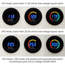 12V 24V Car Motorcycle Boat 3 Digit Voltmeter with Low Voltage Buzzer Alarm