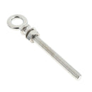 2Pcs M10 100mm Threaded Lifting Eye Bolt Ring Tie Down Stainless Steel
