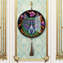 DIY Diamond Painting Full Drill Wolf Mural Coffee Tassel Home Wall Pendants