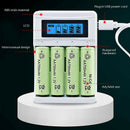 For AA AAA NiMH NiCd Rechargeable Batteries 4 Slots Smart USB Battery Charger