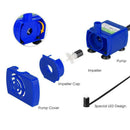 2Pcs Automatic Drinking Fountain Pump with LED for Cats Dogs Drinking Bowl