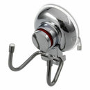 Vacuum Stainless Steel Suction Cup Double Hook Bathroom Wall Hanger