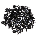 100pcs Plastic Safety Eyes Round Eyeballs For Bear Soft Stuffed Animals 16mm