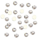 White 1000-Piece Flat Back Brilliant 14-Cut Round Rhinestones, 4mm L7D7