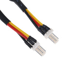 5Pcs 3Pins noise reduction cable lead for PC cooling fan FT