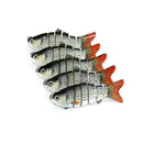 6Segment Hard Plastic Swim Bait Fishing Lures Crank Bait Wobbler Sinking