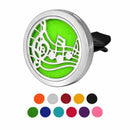 Car Air Freshener Aromatherapy Essential Oil Diffuser - Music Note Stainles