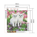 5D Full Round Diamond Painting Animals diy Cross Stitch (Cats-LD287)