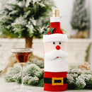 Wine Bottle Cover Christmas Decors Cartoon Dust Cover for Home Table (A)