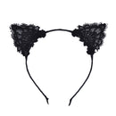 Women Girls Kids Cute Cat Kitty Costume Ear Party Lace Hair Head Band Prop 3C