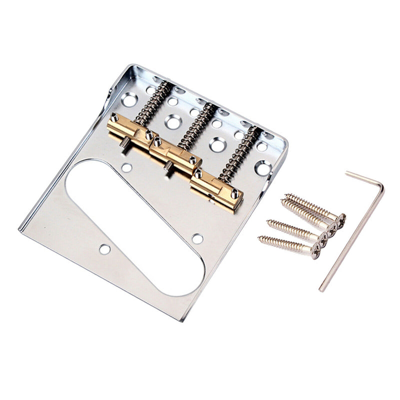 Chrome Bridge Compensated Brass Saddles Cut-Down Sides for TL Electric Guitar