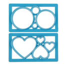 4pcs Plastic Fondant Cake Embossing Mold DIY Sugarcraft Decorative Mould  A