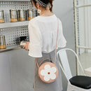 New Fashion Pu Leather Handbag Shoulder Messenger Bag Small Round Bag Ladie