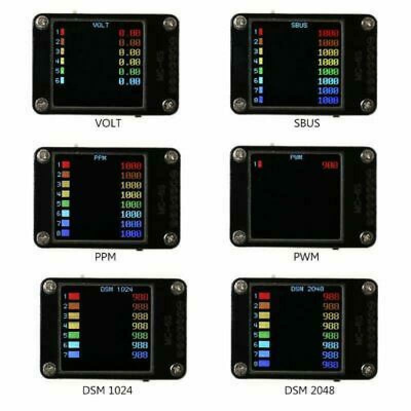 Lithium Battery Voltmeter PWM PPM SBUS Transmitter Remote Receiver Signal Tester