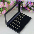 Velvet Jewelry Ring Display Organizer Case Tray Holder Earring Storage BoxB Gw