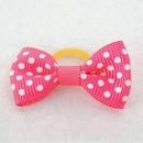 50pcs Assorted Pet Cat Dog Hair Bows with Rubber Bands Grooming Valid Tool F9Q9