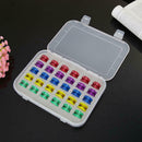 30pcs Empty Bobbins Sewing Spools Plastic Storage Box Home Needlework Tool