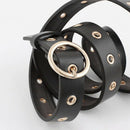 Women Leather Belt Round Metal Pin Buckle Circle Belts Fashion Punk for Wom
