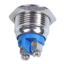 DC 36V 2A Off-(On) NO 16mm Metal Flat Momentary Push Button Switch