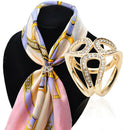 Pack Of 3 Fashion Elegant Crystal 3- Scarf Buckle Brooch Scarf