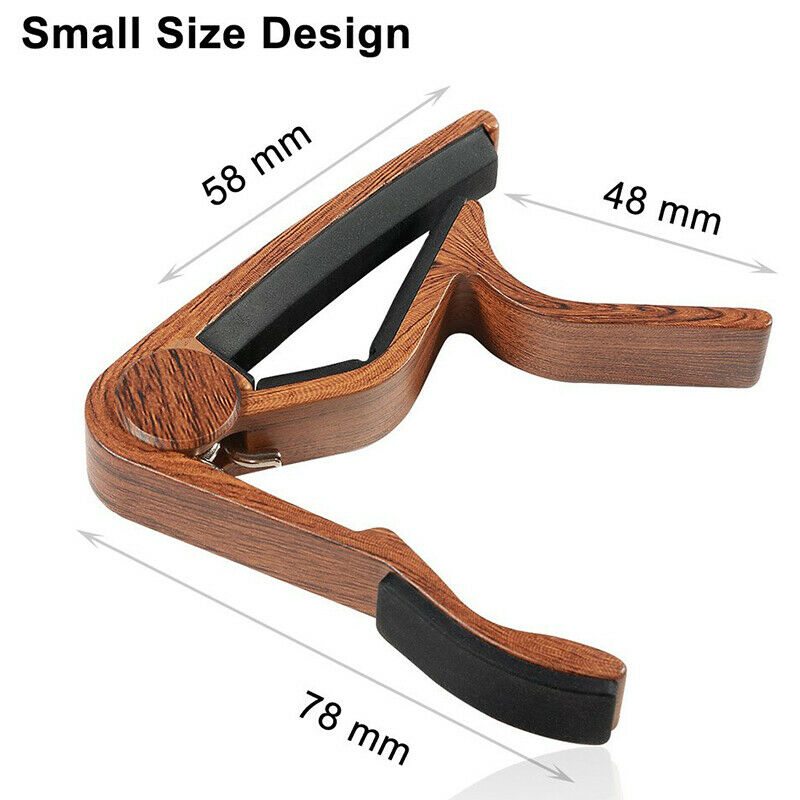 Quick Change Guitar Capo for Acoustic Guitar and Electric Guitar- (Wood Col