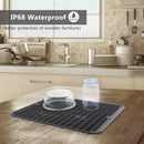 Silicone Dish Drying Mat Heat Resistant Drying Mat for Dish Grey Large 15.8