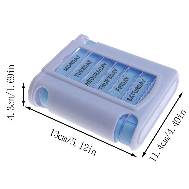 7 Days pill wallet box medicine tablet storage box storage travel dispens&+