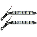 2x Car Flexible 6 LED DRL Daytime Running Light Driving Daylight Fog Light Lamp