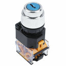 On/Off/On Three 3 Position Rotary Selector Key Lock Switch 10A 380V AC Z7O6