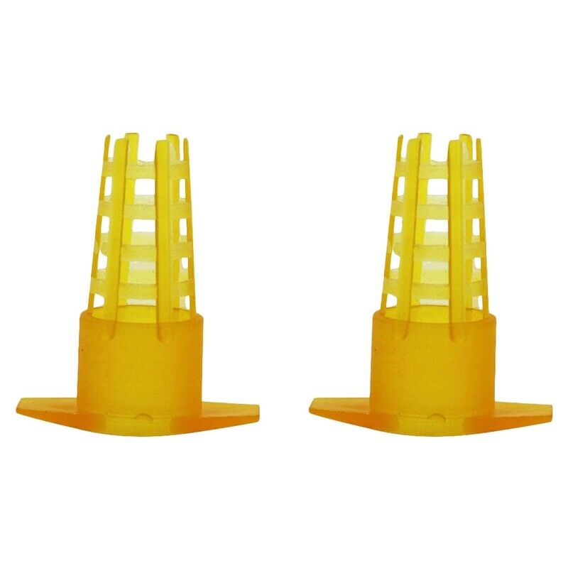 1X(30Pcs Beekeeping Tools Yellow Plastic Bee Queen Cage Protective Cover Be