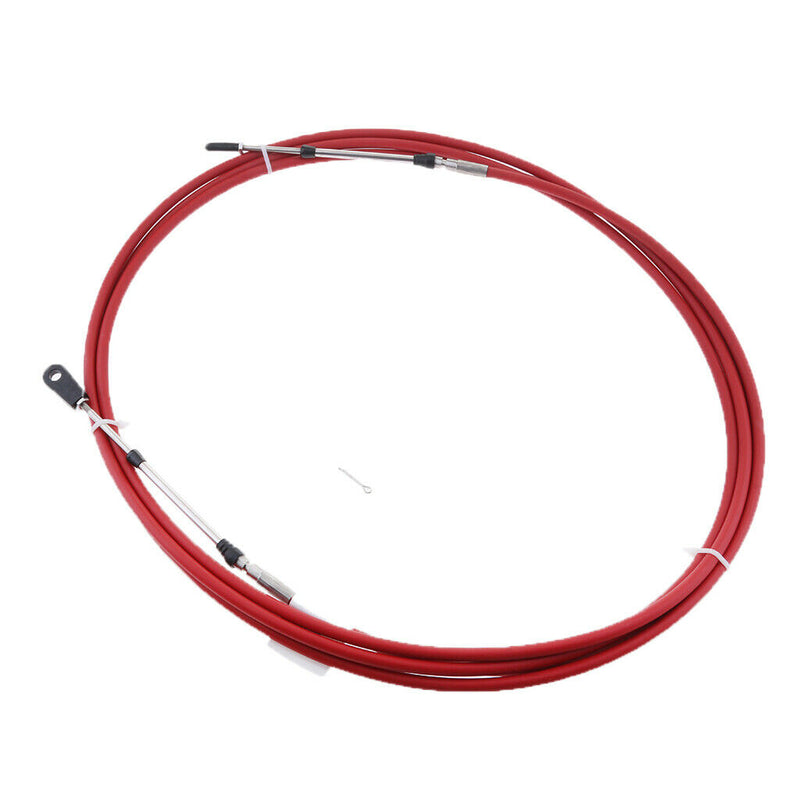 12Ft Throttle Shift Cable for Marine Boat Motor Control Lever,10-32UNF connector
