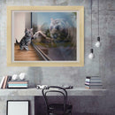 5D DIY Full Drill Diamond Painting Novelty Cat Cross Stitch Embroidery Kits