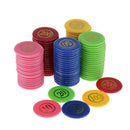 Poker Game Tokens, 100 Pack of Plastic Value Chips, 1.6 inch Counting Markers