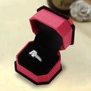 Flocking Octagonal High-grade  Ring Box Jewelry Gift Box Packaging Box