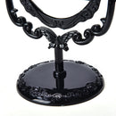 Girl Desktop Rotatable Gothic Rose Makeup Stand Mirror Black Butterfly BX